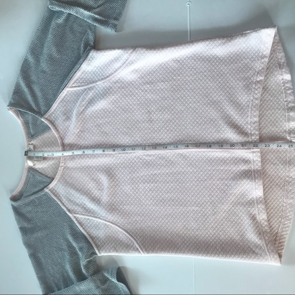 Kenar Pink and Grey Quilted Baseball Tee - Picture 8 of 8